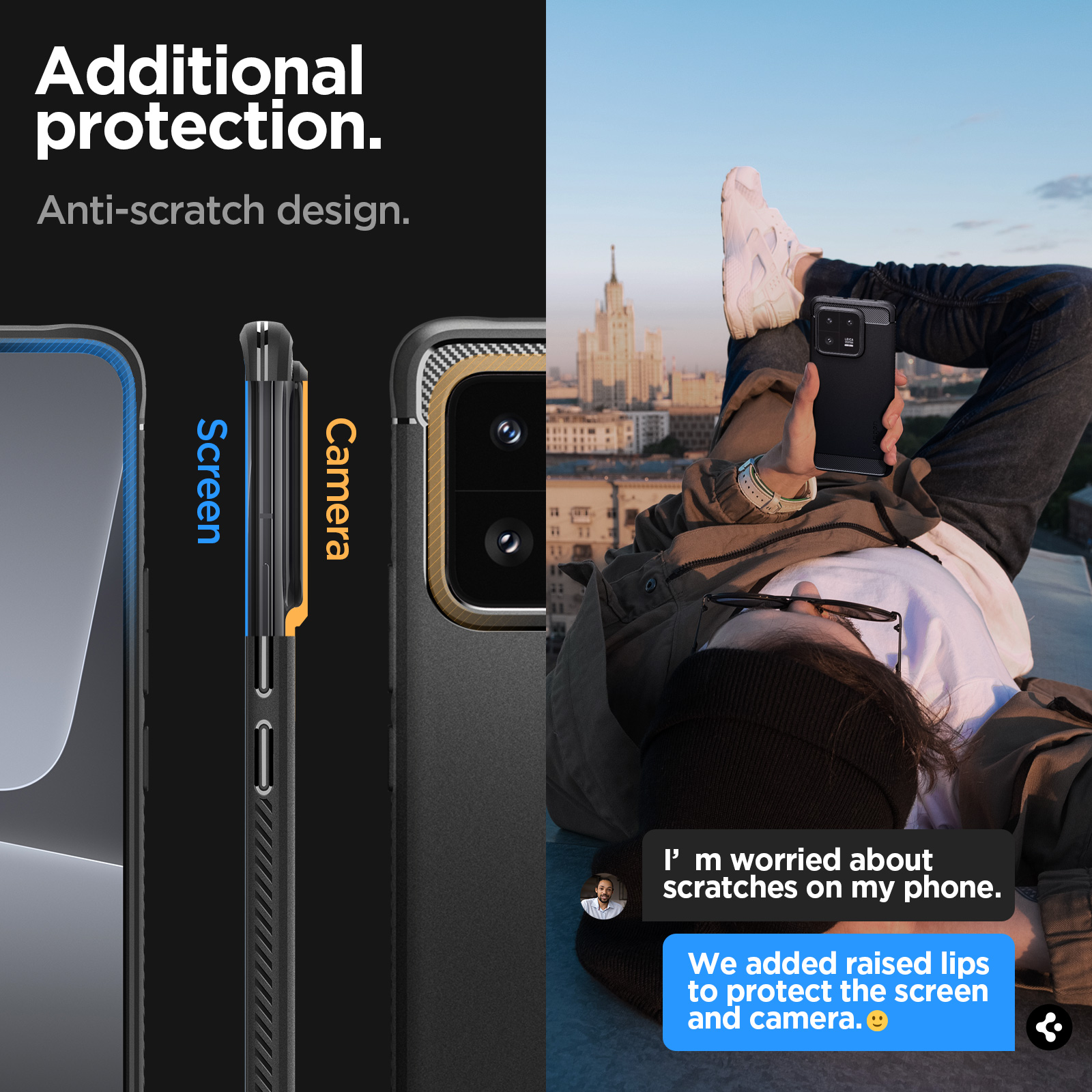 Case Poco X6 Redmi Note 13 Pro 5G Spigen Rugged Armor Matte Softcase