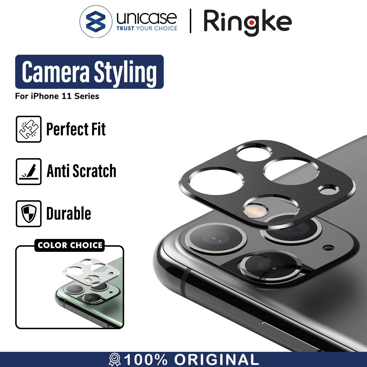 Ringke iPhone 11 Pro / 11 Pro Max Camera Styling - Black ACCS0003
