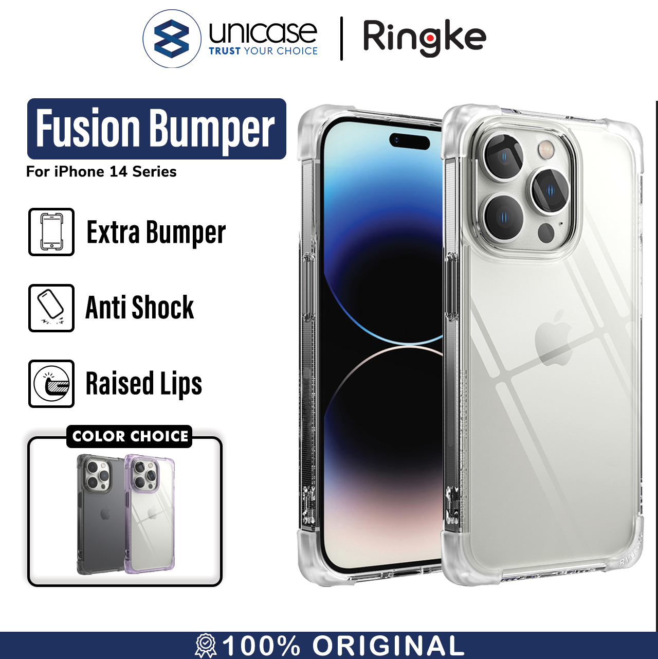 Ringke iPhone 14 Pro Max FUSION BUMPER Case - Clear FB663E52
