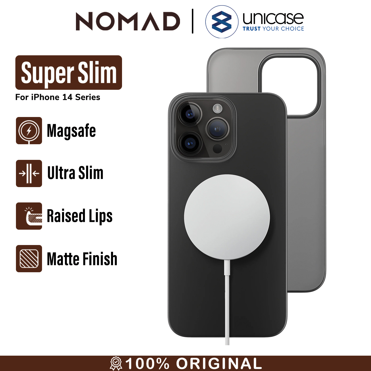 Case iPhone 14 Pro Max Plus Nomad Super Slim Thin Matte Hard Casing PC