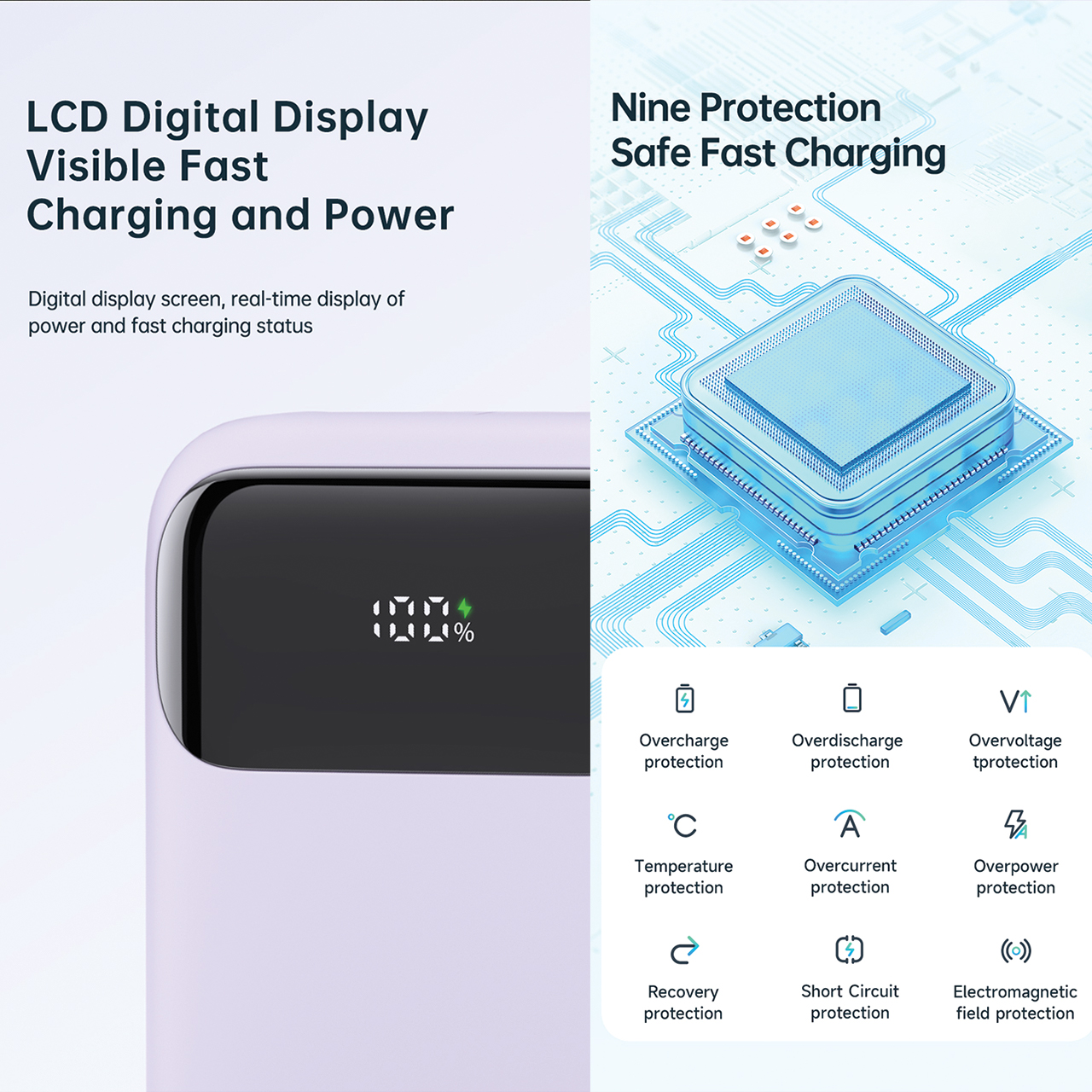Powerbank Cable Lightning 22.5W MCDODO 10000mAh PD QC Fast Charging