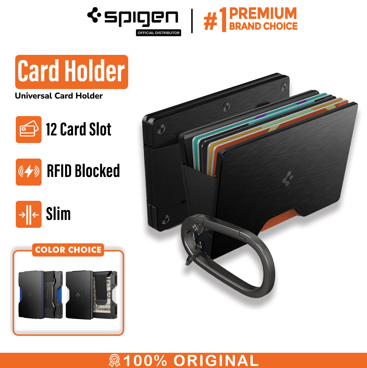 Card Holder Spigen Universal Card Holder Wallet S Hardcase Dompet Saku