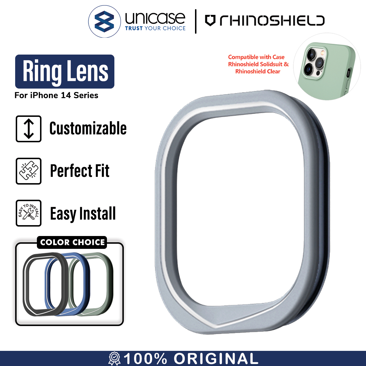 Camera Bumper iPhone 14 Pro Max Plus Rhinoshield Ring Lens Cover Case