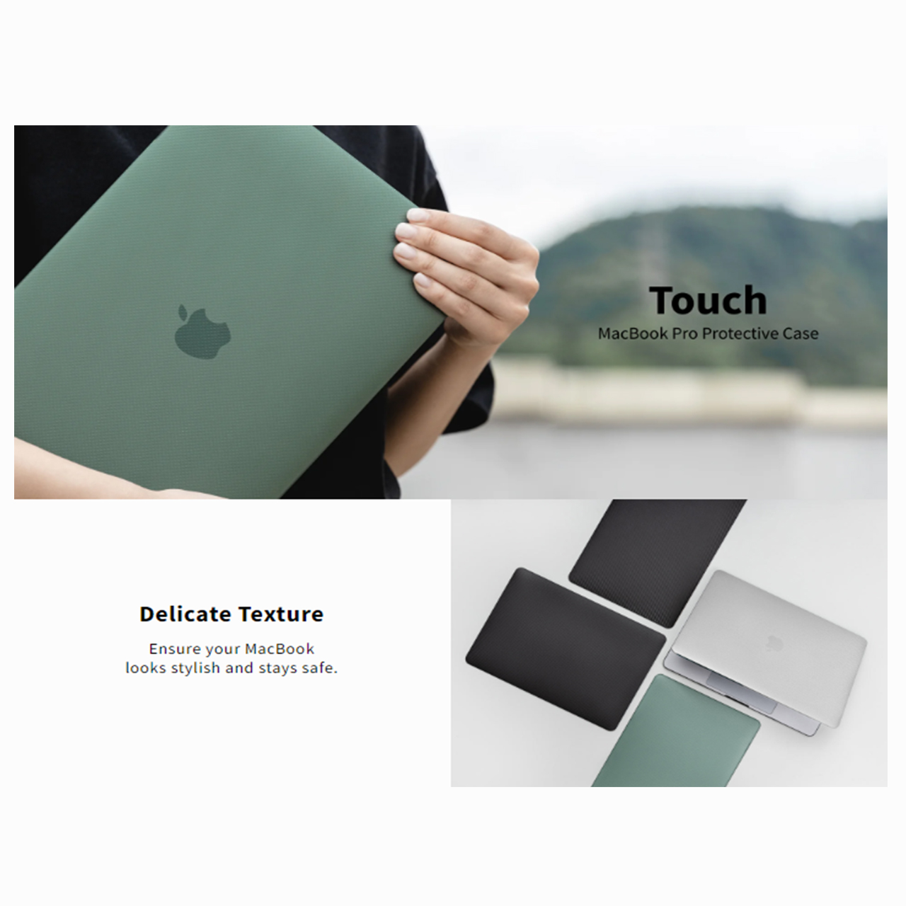 Case Macbook Air 15 M2 2023 SwitchEasy Touch Slim Cover Hard Casing