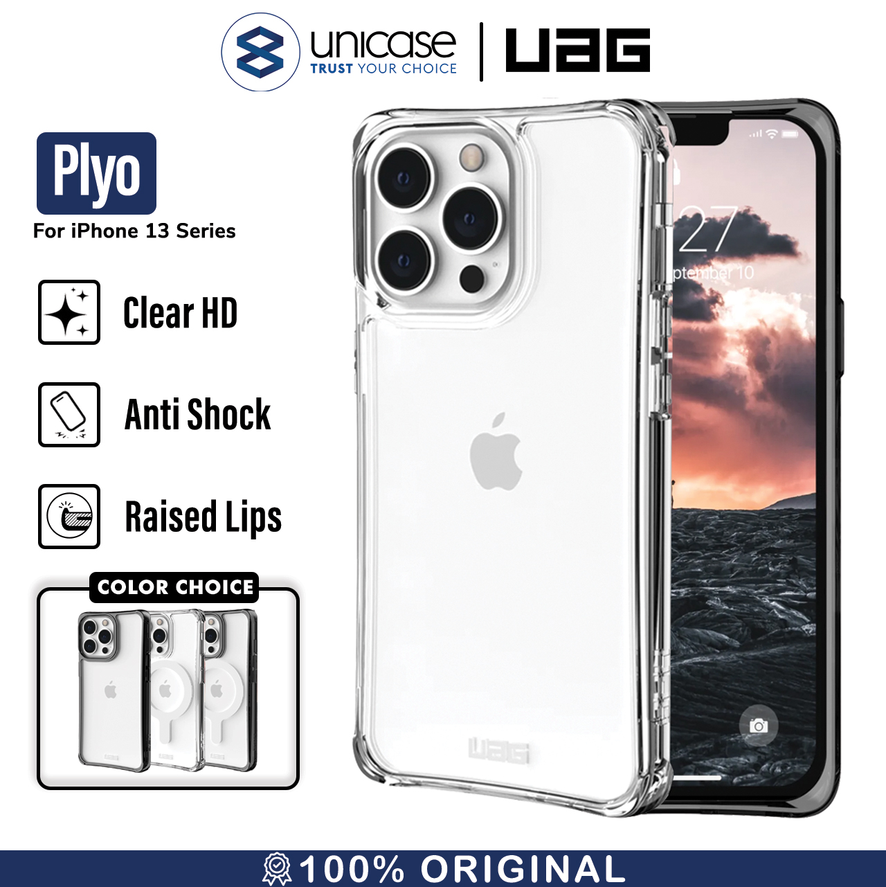 Case iPhone 13 Pro Max Mini UAG Plyo Hybrid Shockproof MagSafe Casing