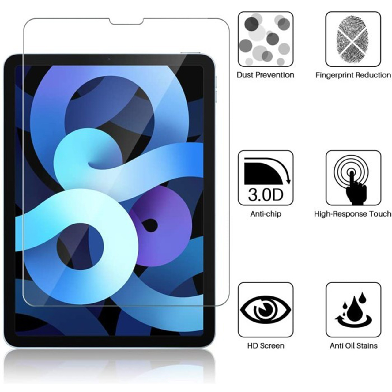 Octagoods iPad Pro 11" (2022 / 2021 / 2020 / 2018) Tempered Glass 2.5D Full Cover - Clear PG6821