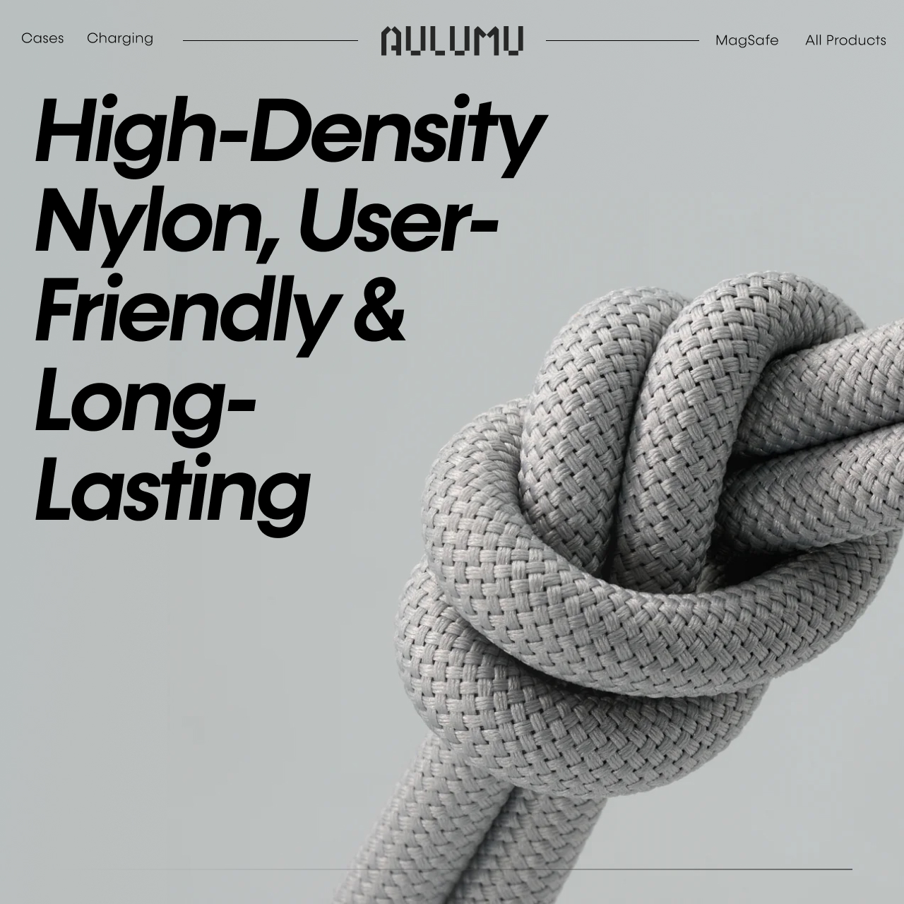 Aulumu Kabel Charger 90" USB C - USB C M07 Carbon Fiber Kevlar Cable 240W 1.2m - Black M07-CF-BK-1.2