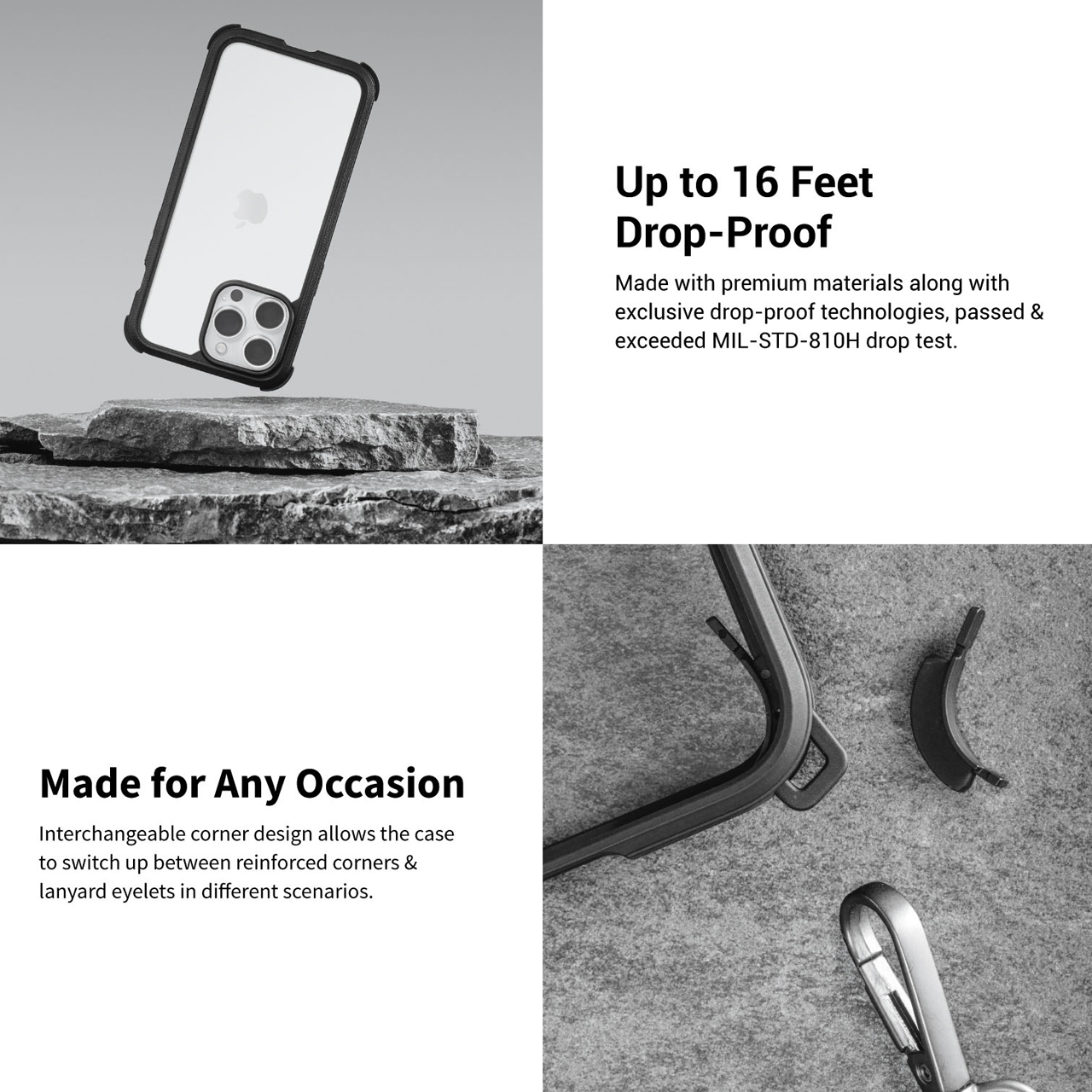 Case iPhone 15 Pro Max Plus MagEasy Odyssey MagSafe Clear Strap Casing