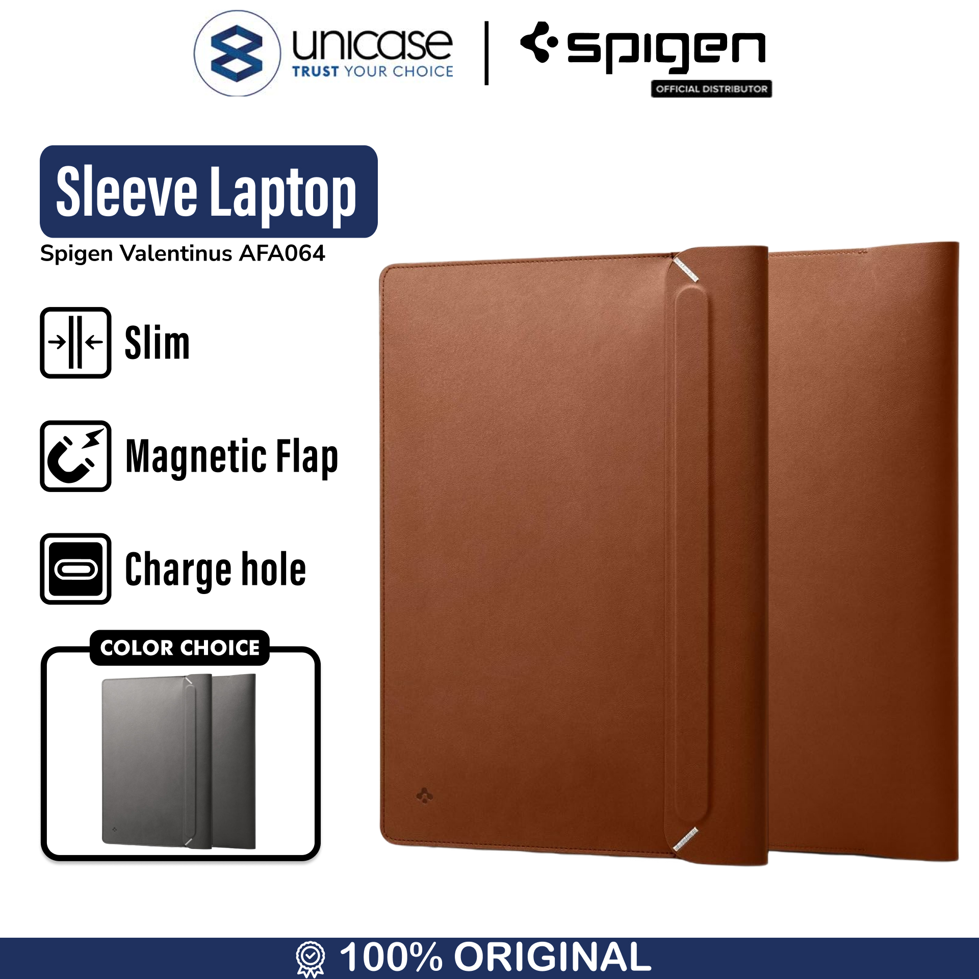 Macbook Sleeve Leather 16 14 inch M1 M2 Spigen Valentinus Tas Laptop