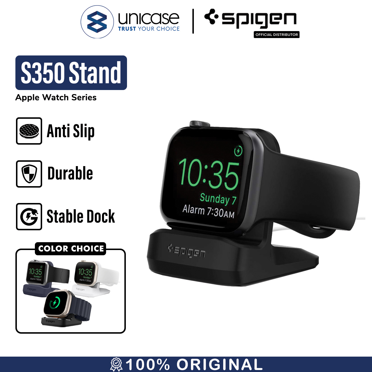 Spigen Apple Watch Smartwatch Stand Night Stand S350 - Black SGP11584