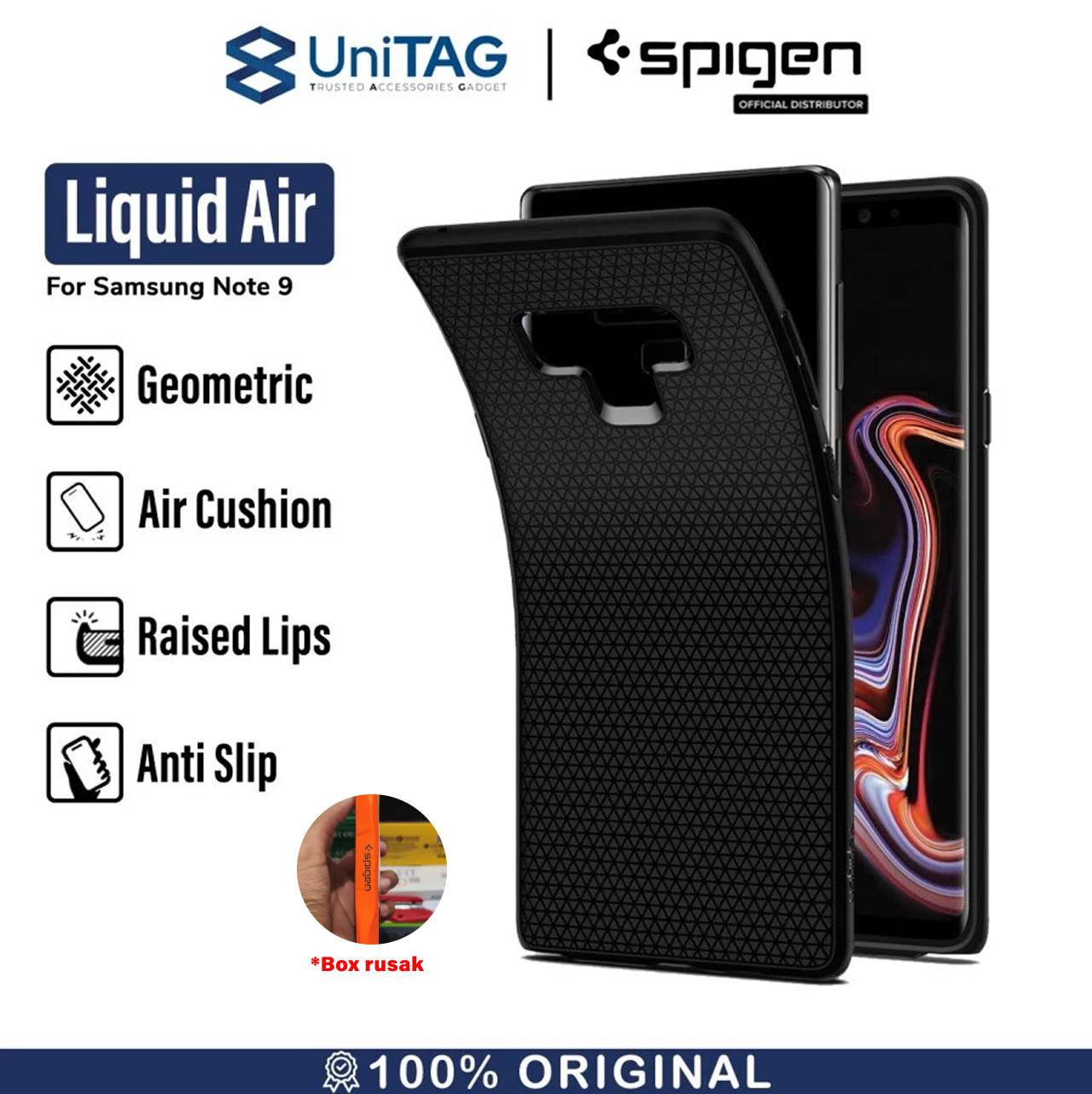 Spigen Galaxy Note 9 Case Liquid Air - Matte Black 599CS24580-1