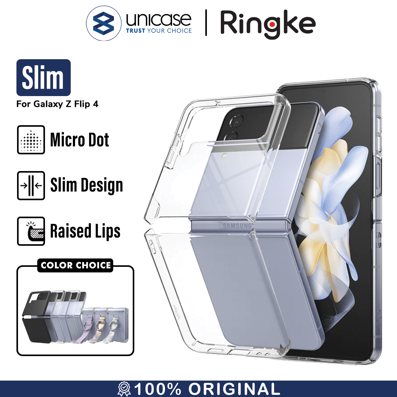 Case Samsung Galaxy Z Flip 4 Ringke Slim Hardcase Thin Clear Casing