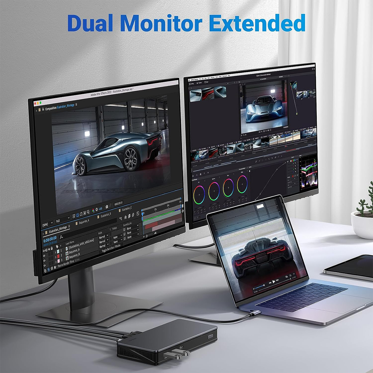 Docking Station HUB USB C/A 3.2 9 in 1 UGREEN PD 100W HDMI DP 4K RJ45