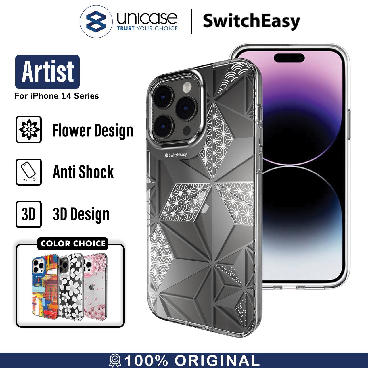 Case iPhone 15/ 14 Pro Max Plus SwitchEasy Artist Inmold Motif Casing