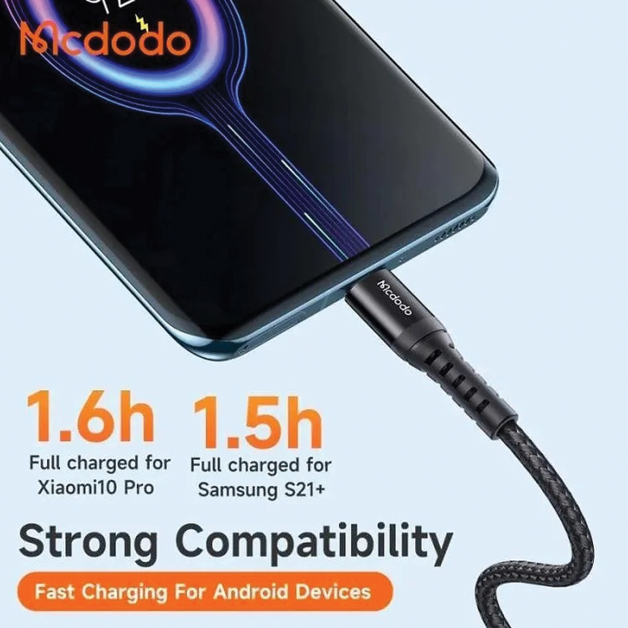 Cable Data Lightning/USB A/Type C MCDODO Braided Fast Charging Kabel