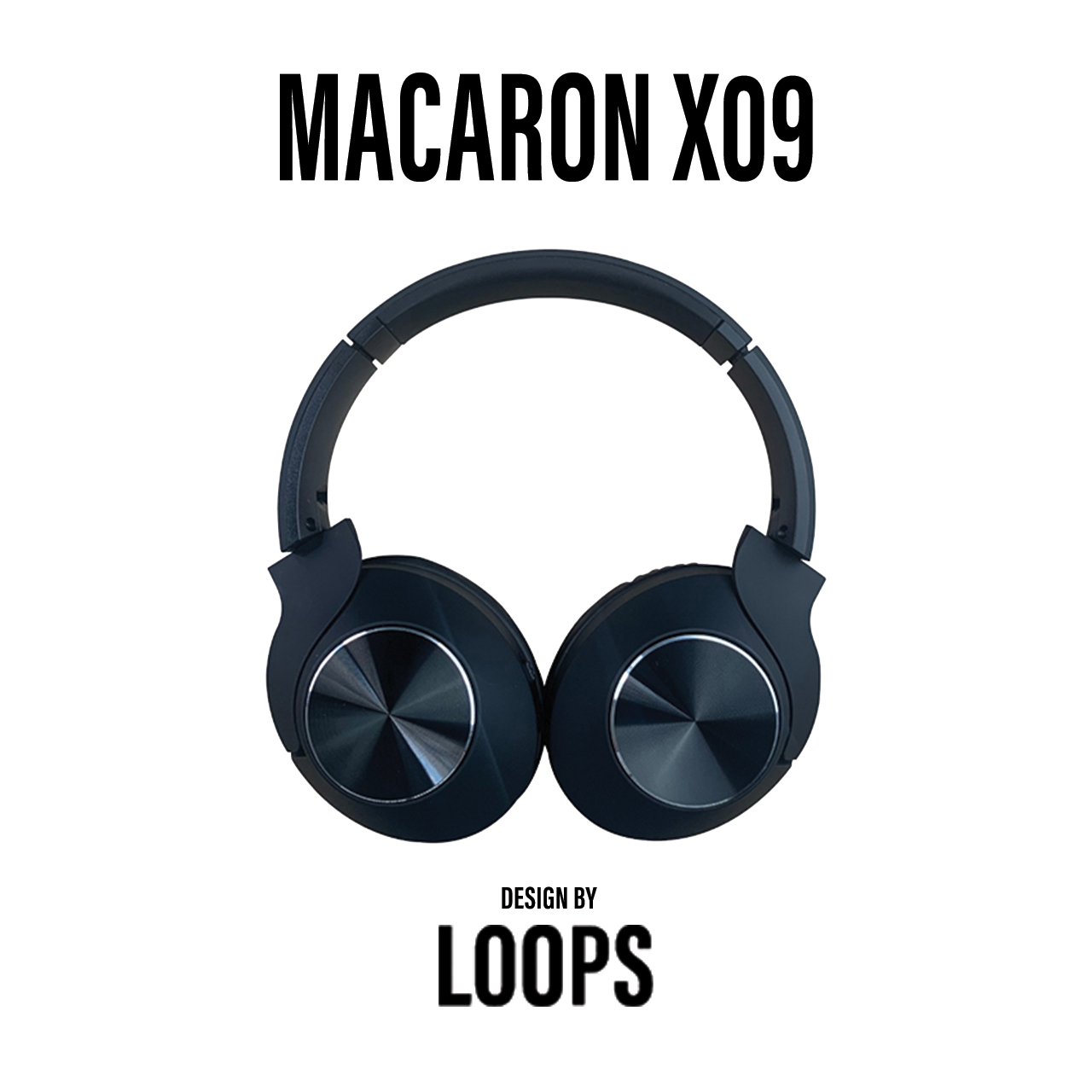 Headphone Bluetooth 5.1 Loops Macaron X09 On Ear Mic Audio HD Earphone