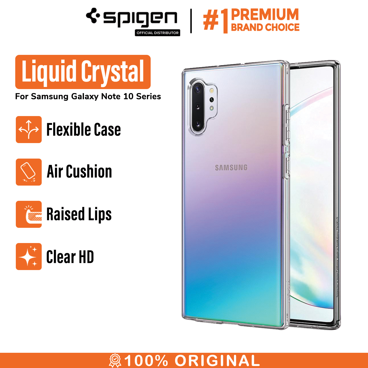 Case Galaxy Note 10 / Plus / Lite Spigen Softcase Liquid Crystal
