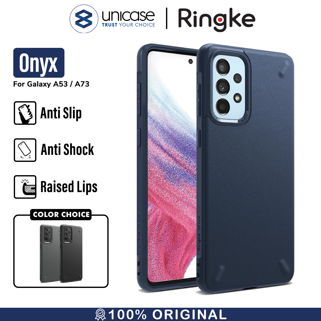 Case Samsung Galaxy A53 / A73 Ringke Onyx TPU Flexible Softcase Casing