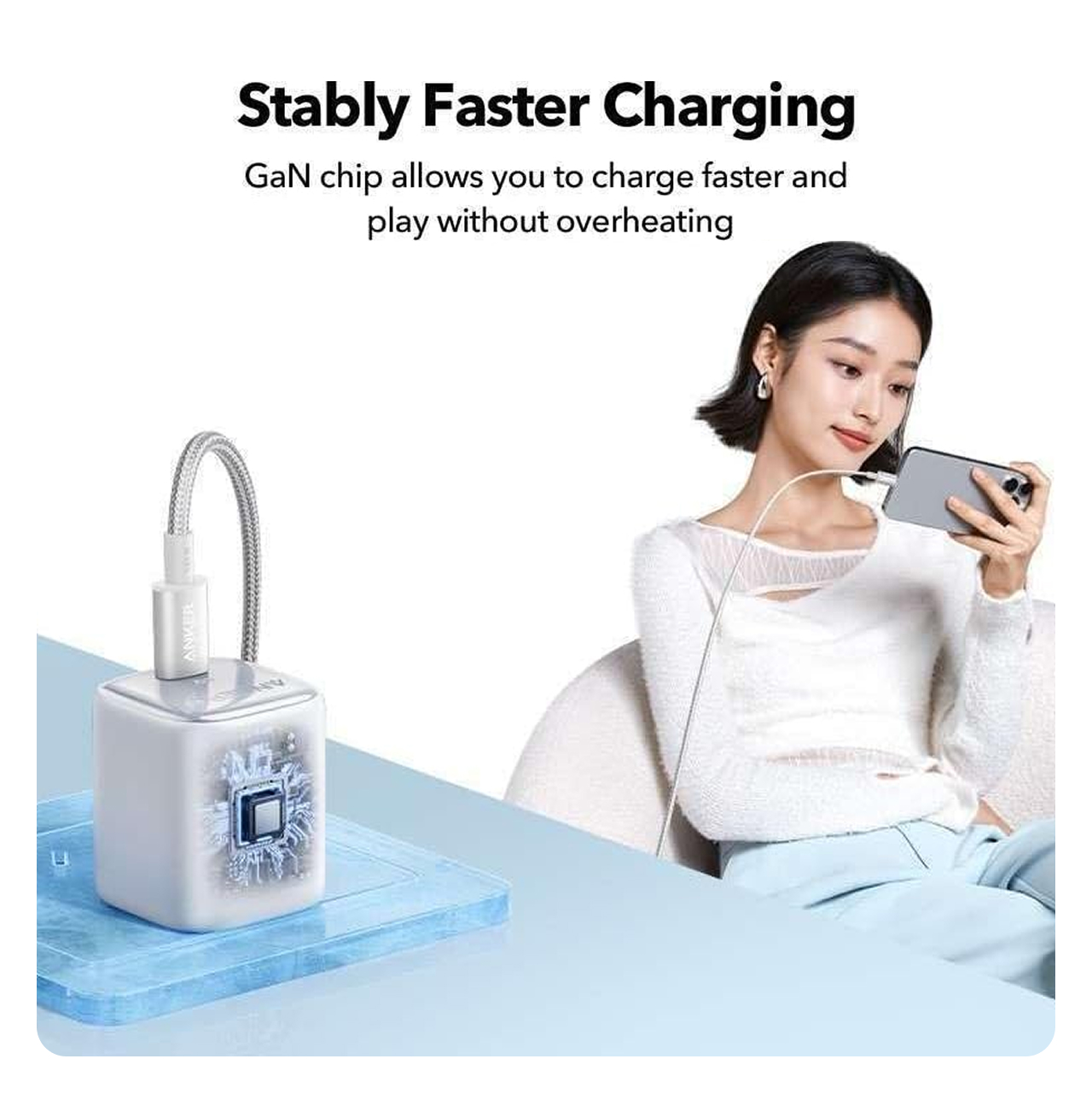 Anker Wall Charger 20W 1C GAN Zolo - White A2699L21