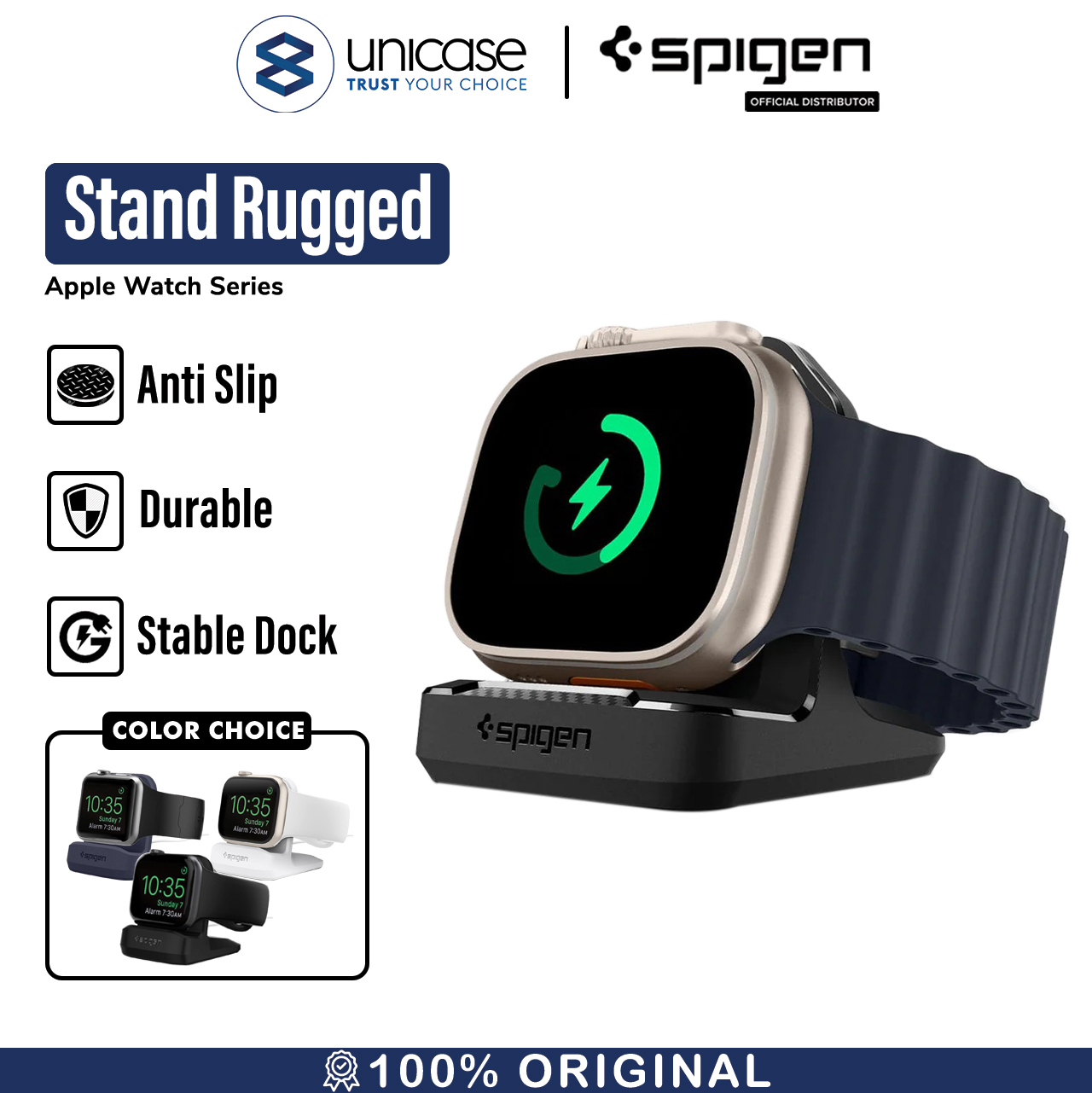 Spigen Apple Watch Smartwatch Stand Rugged Armor Stand - Black AMP05764
