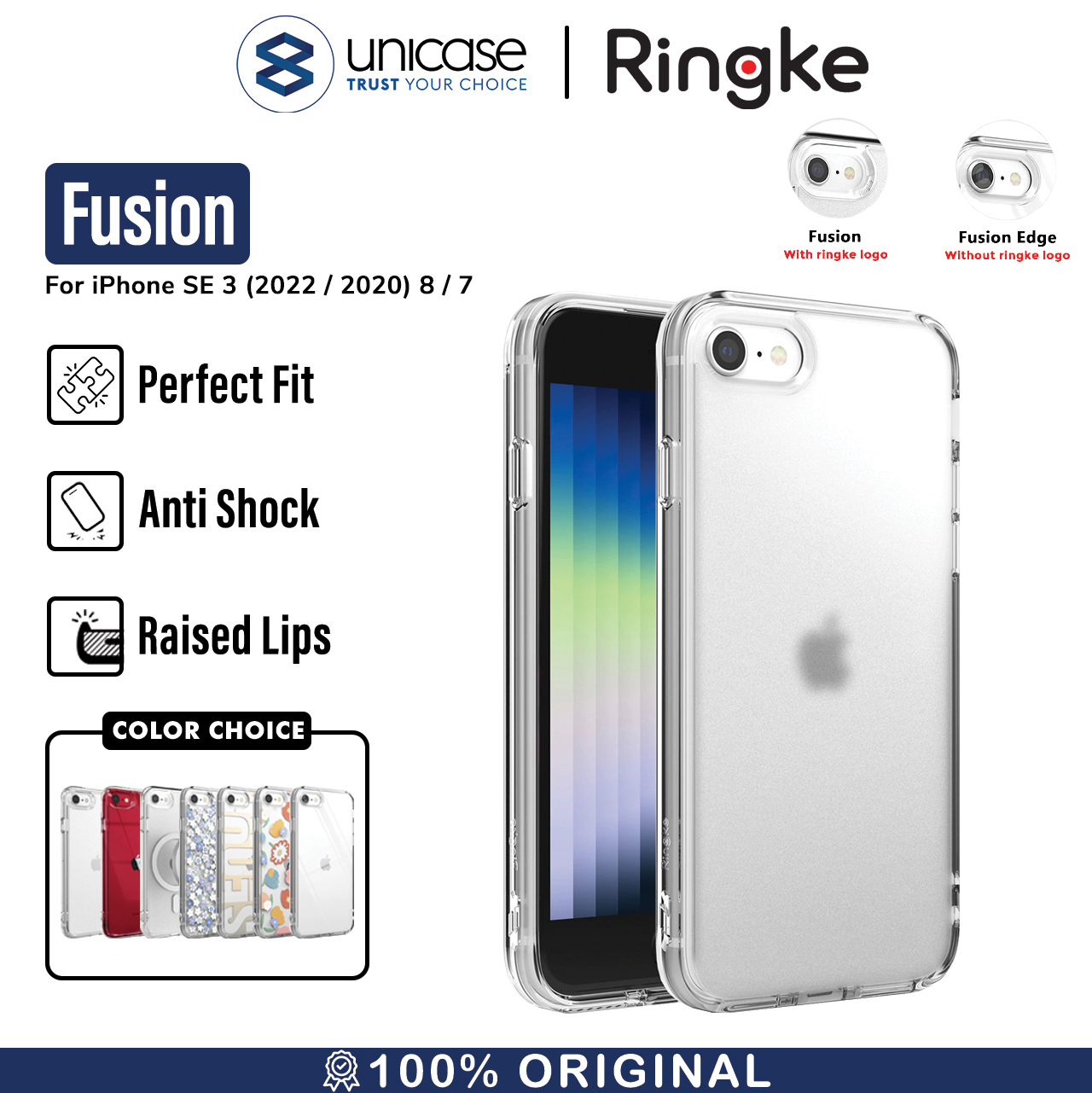 Case iPhone SE 3 2022 / 2020 8 / 7 Ringke Fusion Hybrid MagSafe Casing