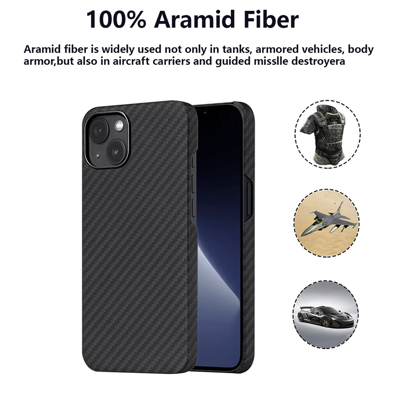 Case iPhone 14 Pro Max Plus Octagoods Carbon Aramid MagSafe Hardcase