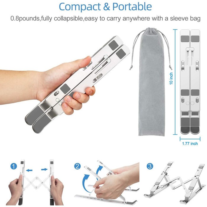 Laptop Stand OCTASTAND Aluminium Adjustable Dudukan Portable Holder