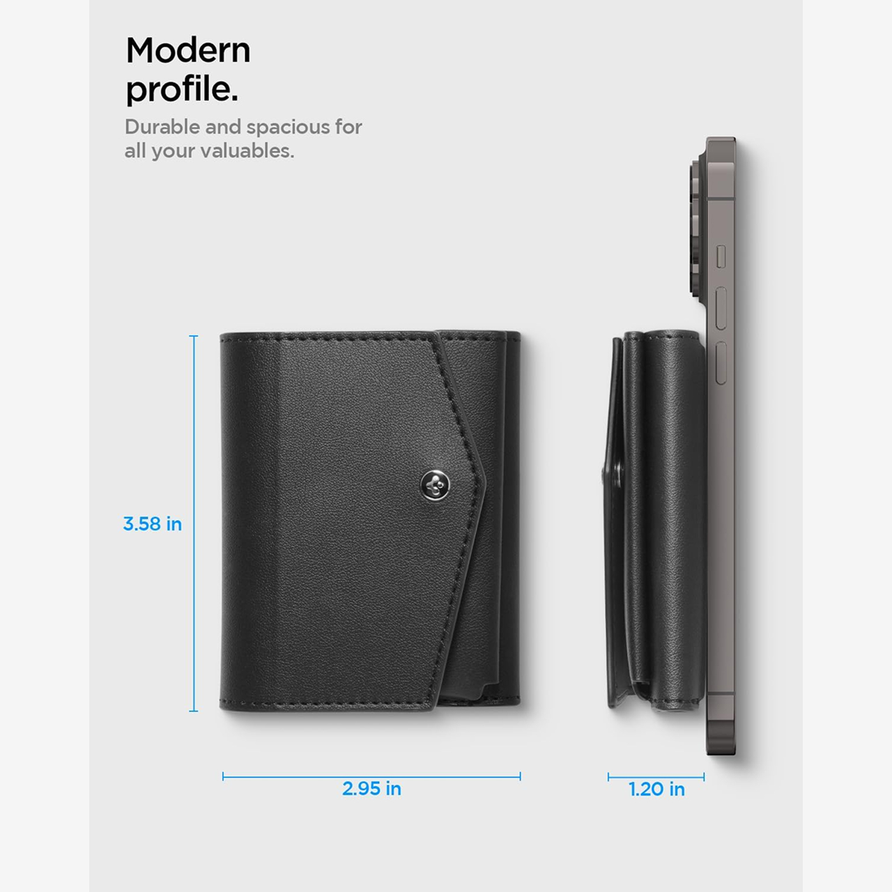 Spigen Card Holder Magsafe Valentinus Pro Wallet (3 Card) - Black AFA09442