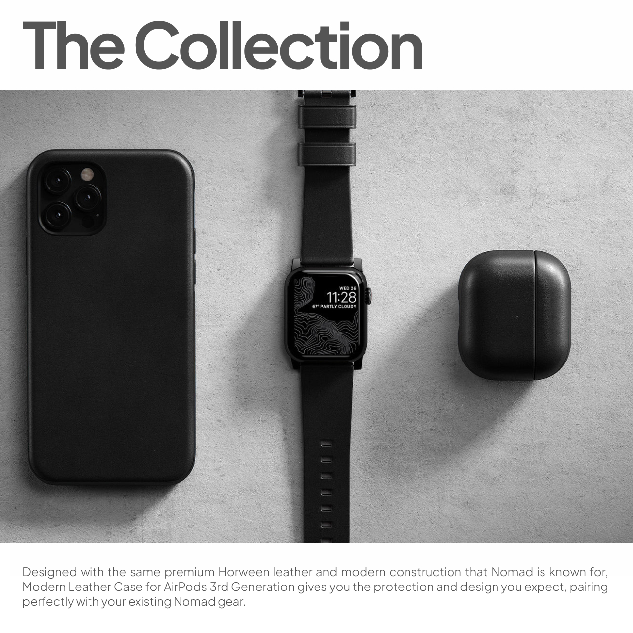 Nomad Airpods Pro 3 Case Modern Leather Case - Black Horween NM011291858