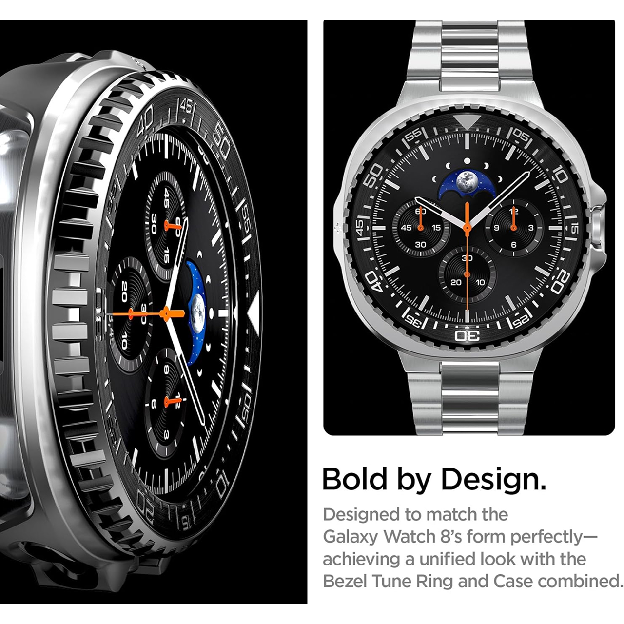 Spigen Galaxy Watch 8 Classic (46mm) Case Bezel Tune Pro Diver - Black ACS10016