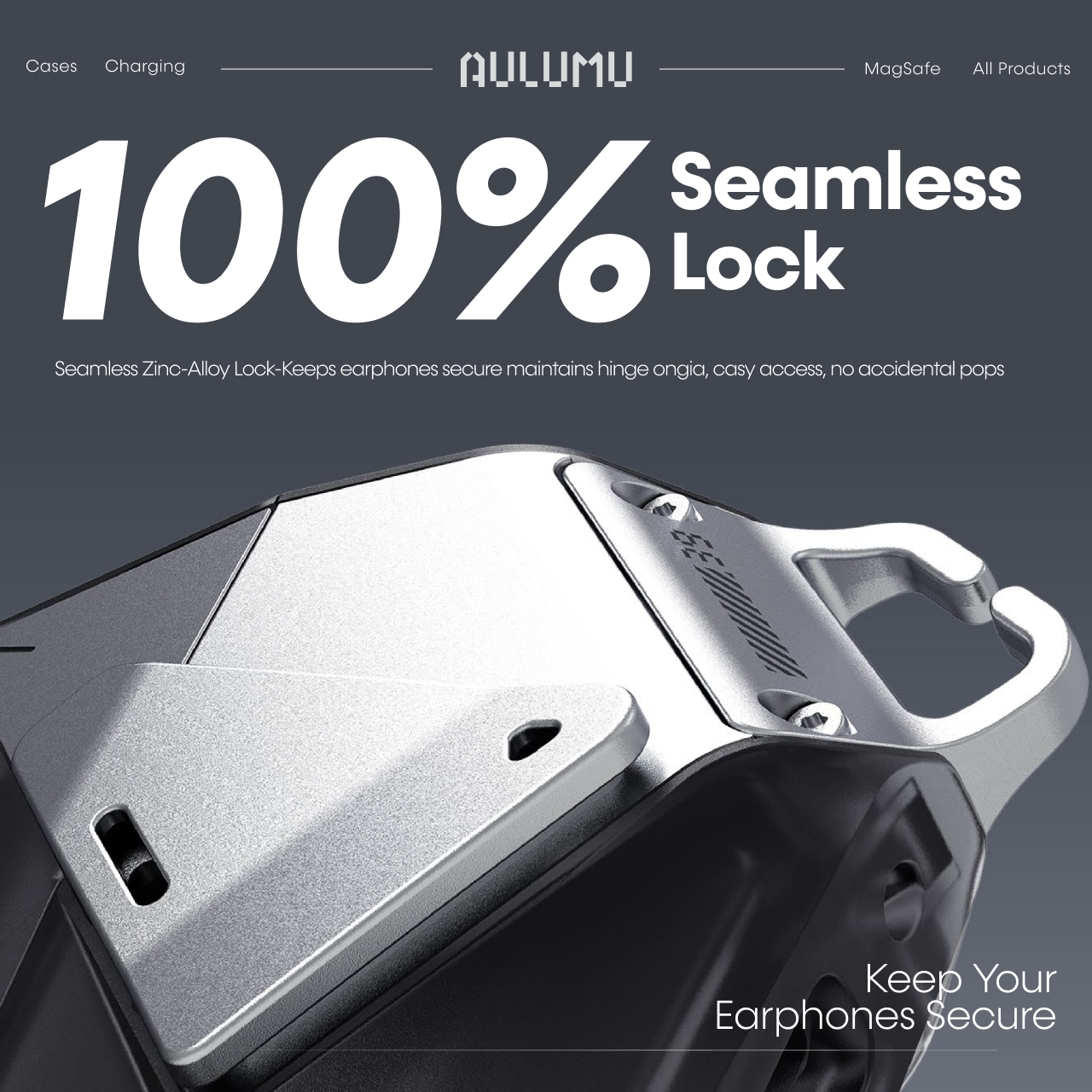 Aulumu AirPods Pro 3 Case A39 Geometric - Black UA-A39-BK