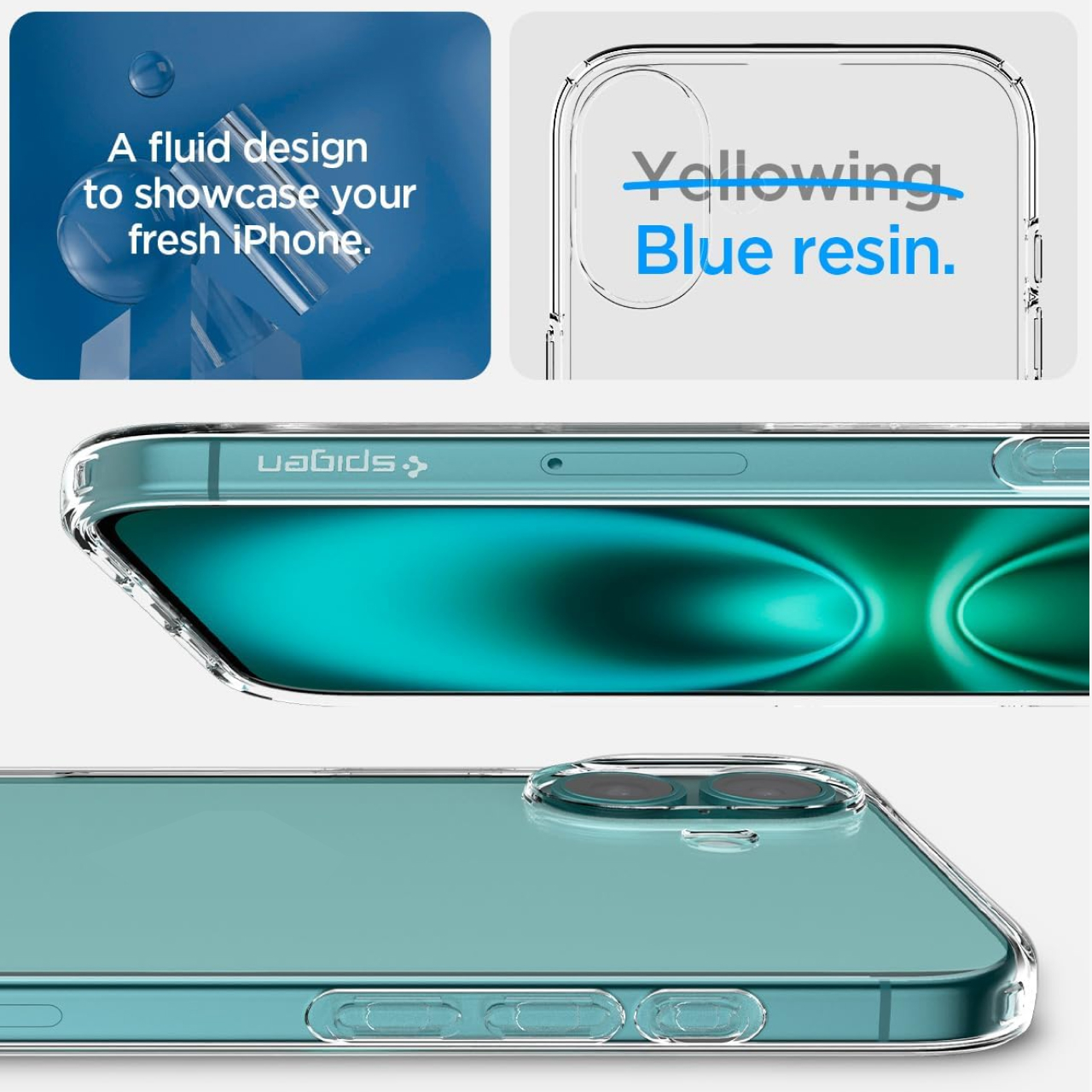 Spigen iPhone 17 Pro Max Case Liquid Crystal MagFit - Clear White ACS10394-1 (Offline SKU)