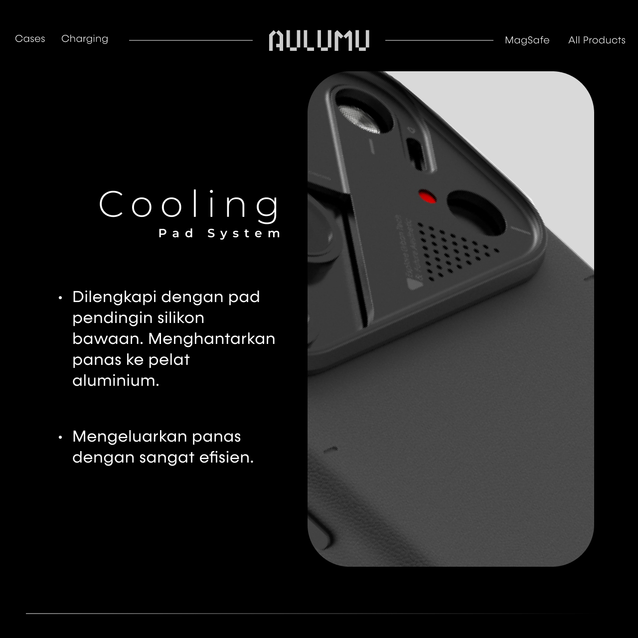 Aulumu iPhone 17 Pro Max Case Vegan Leather MagSafe - Black A17-PU-BK-PM
