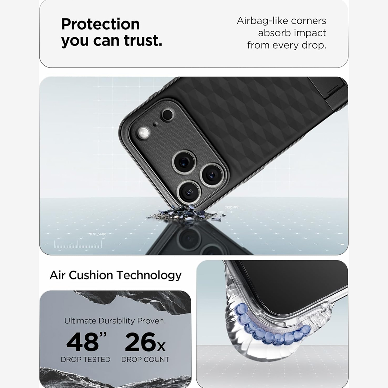 Spigen iPhone 17 Pro Max Case Parallax S MagFit - Matte Black ACS09911