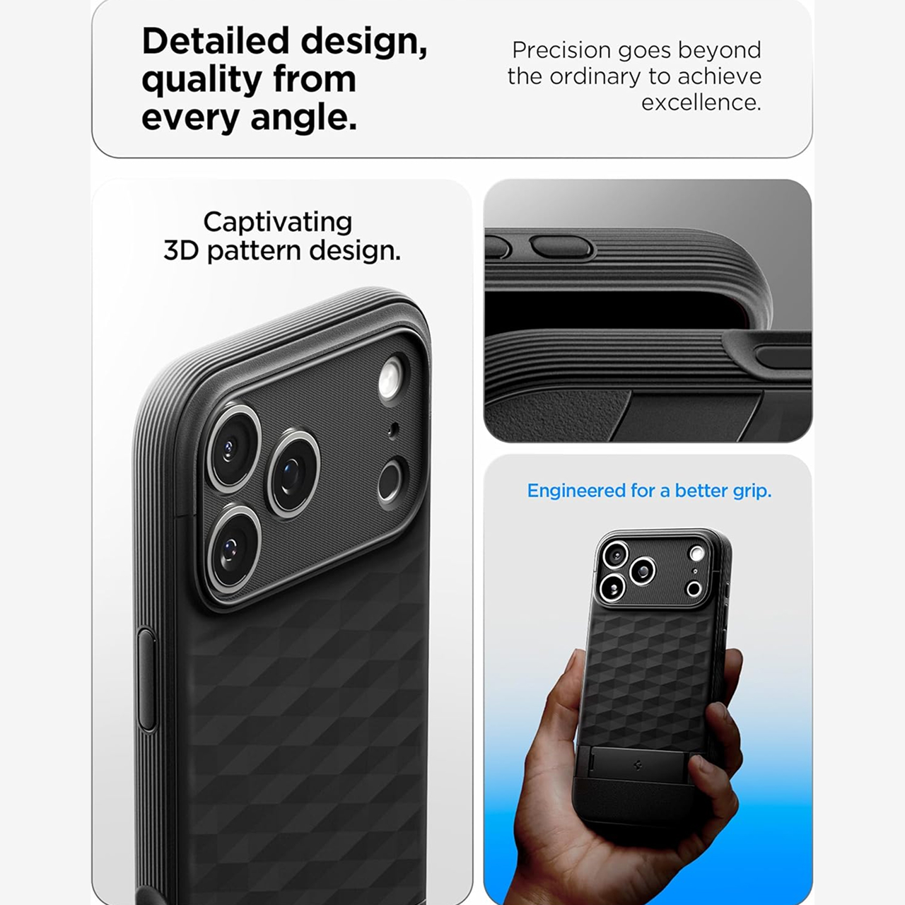 Spigen iPhone 17 Pro Max Case Parallax S MagFit - Matte Black ACS09911