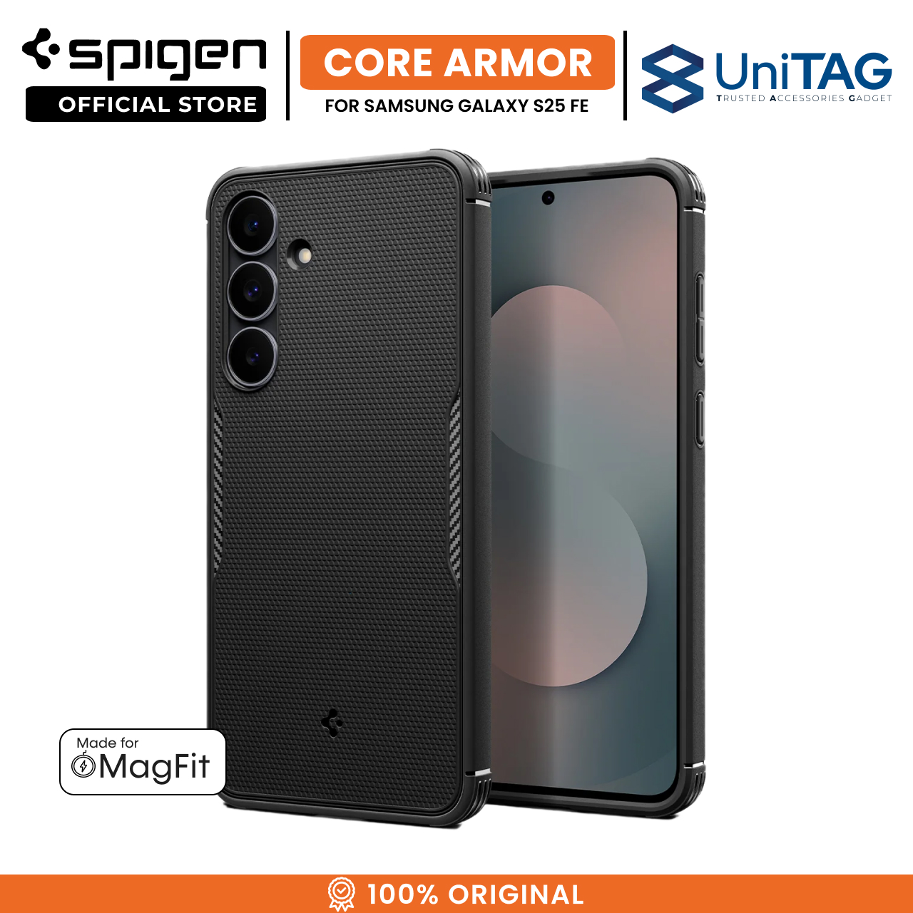 Spigen Galaxy S25 FE Case Core Armor MagFit - Matte Black ACS10021 (Offline SKU)