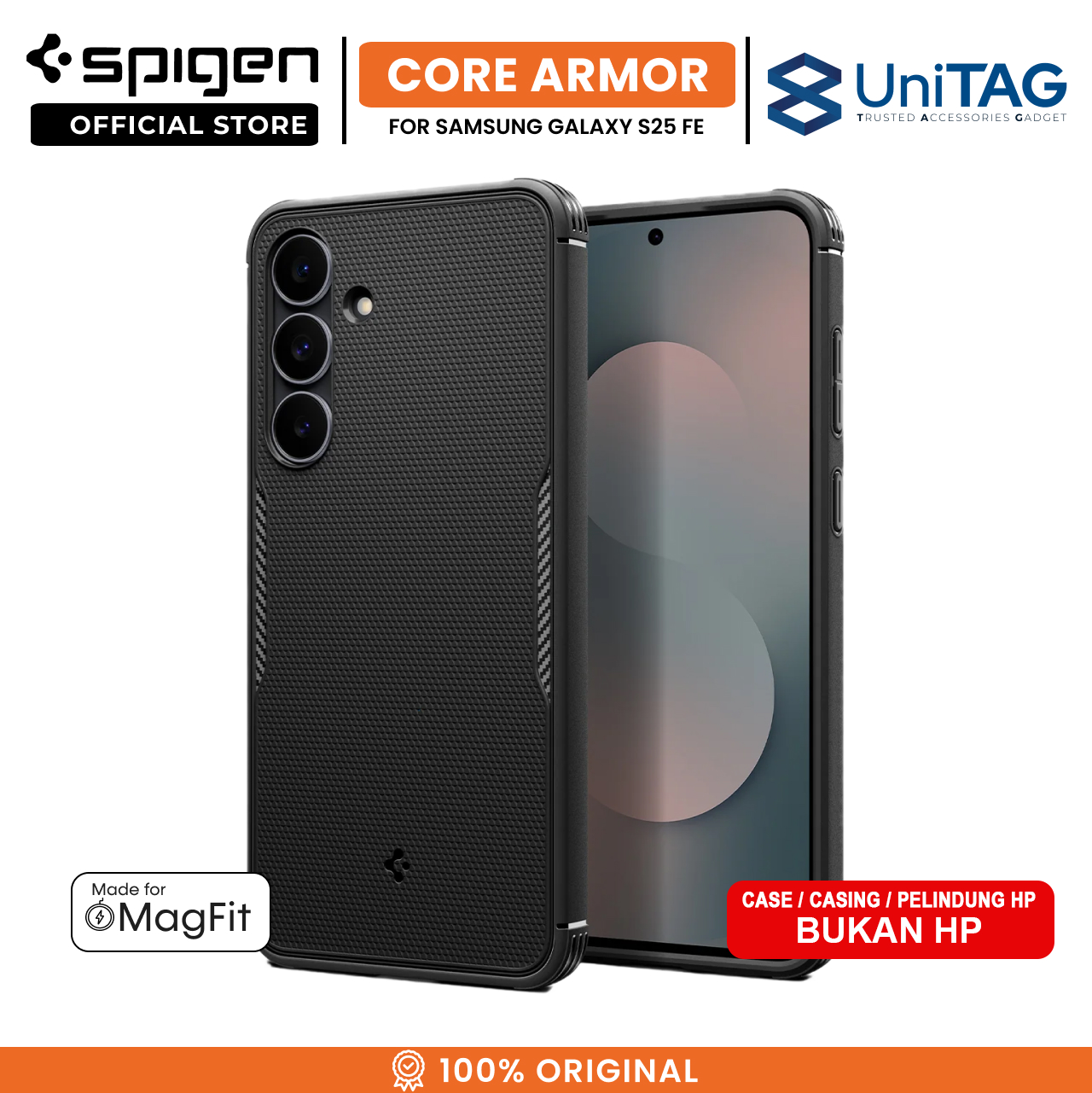 Spigen Galaxy S25 FE Case Core Armor MagFit - Matte Black ACS10021 (Offline SKU)