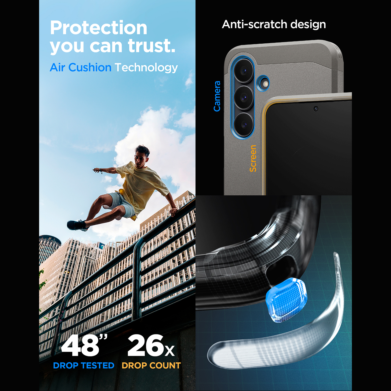 Spigen Samsung Galaxy S25 FE Case Tough Armor MagFit - Gunmetal ACS10030