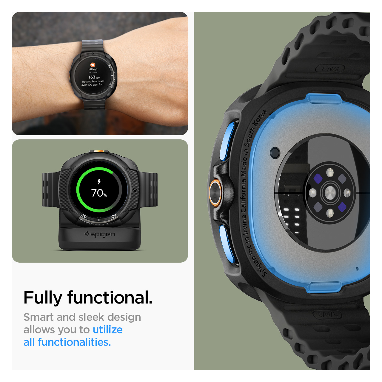 Spigen Galaxy Watch 8 (44mm) Case Liquid Air - Matte Black ACS09839