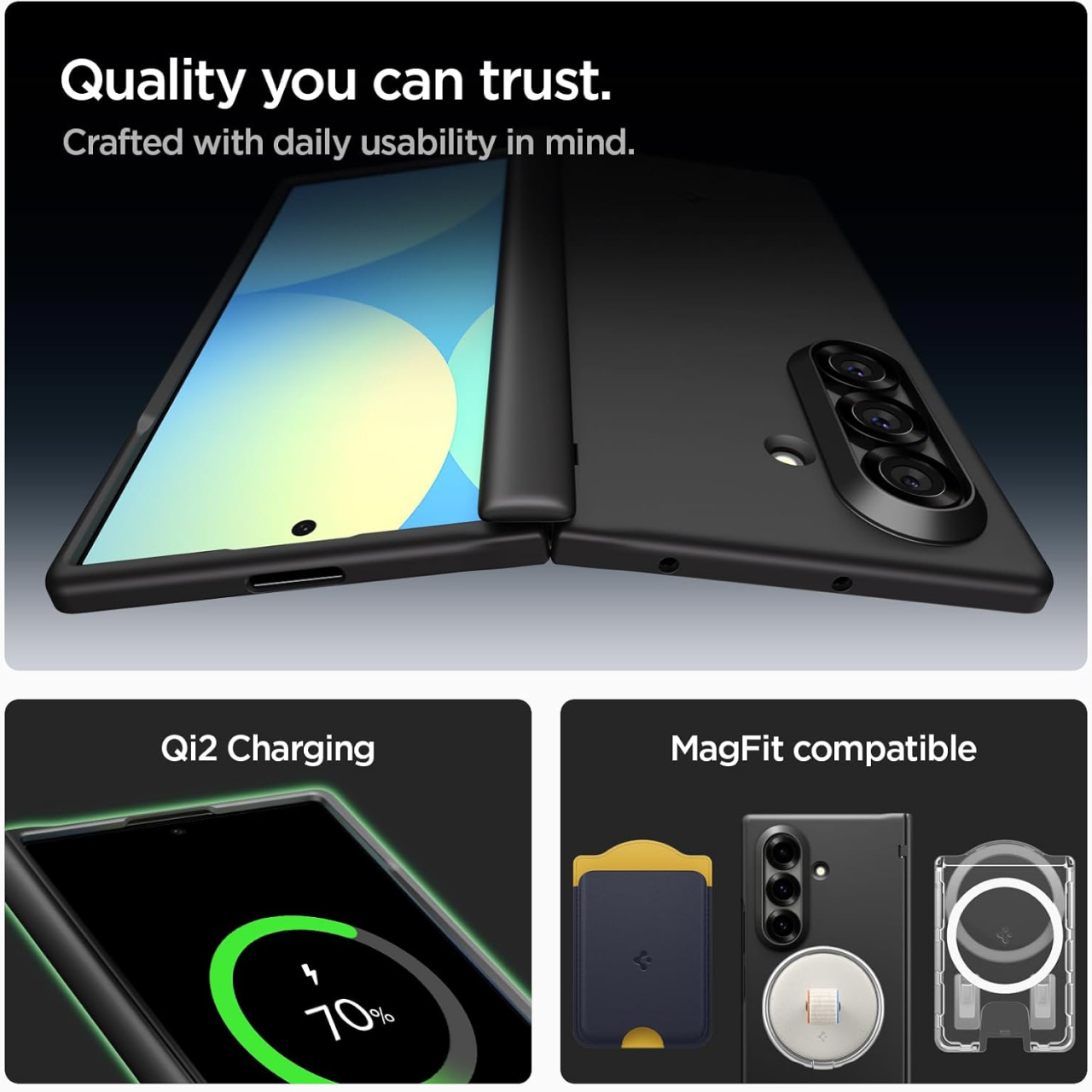 Spigen Galaxy Z Fold 7 Case Air Fit Pro MagFit - Black ACS09767