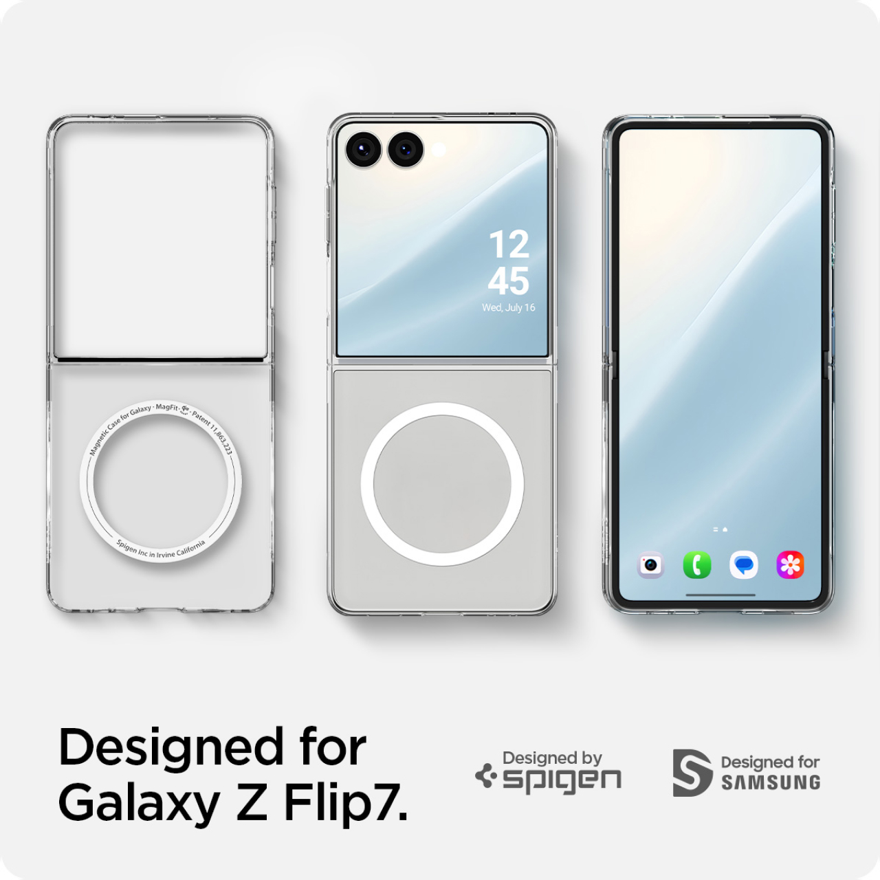 Spigen Galaxy Z Flip 7 Case Air Skin Magfit - Clear White ACS09556