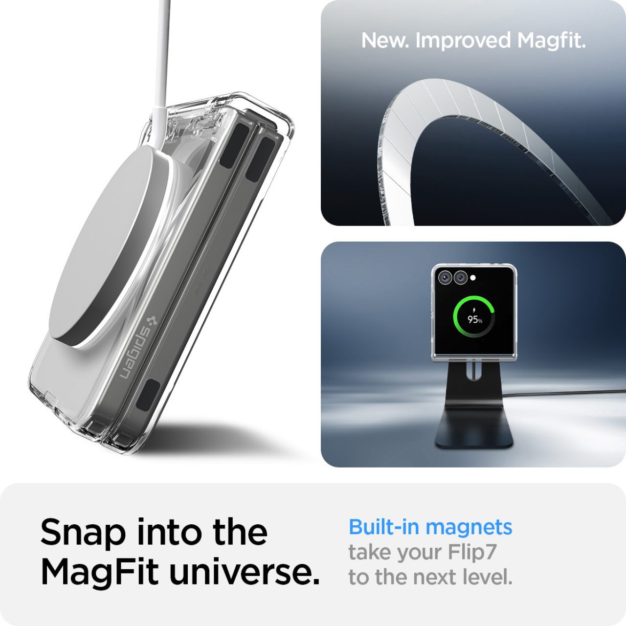 Spigen Galaxy Z Flip 7 Case Air Skin Magfit - Clear White ACS09556