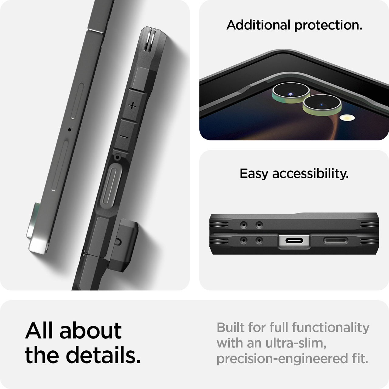 Spigen Galaxy Z Flip 7 Case Tough Armor Pro MagFit - Black ACS09561