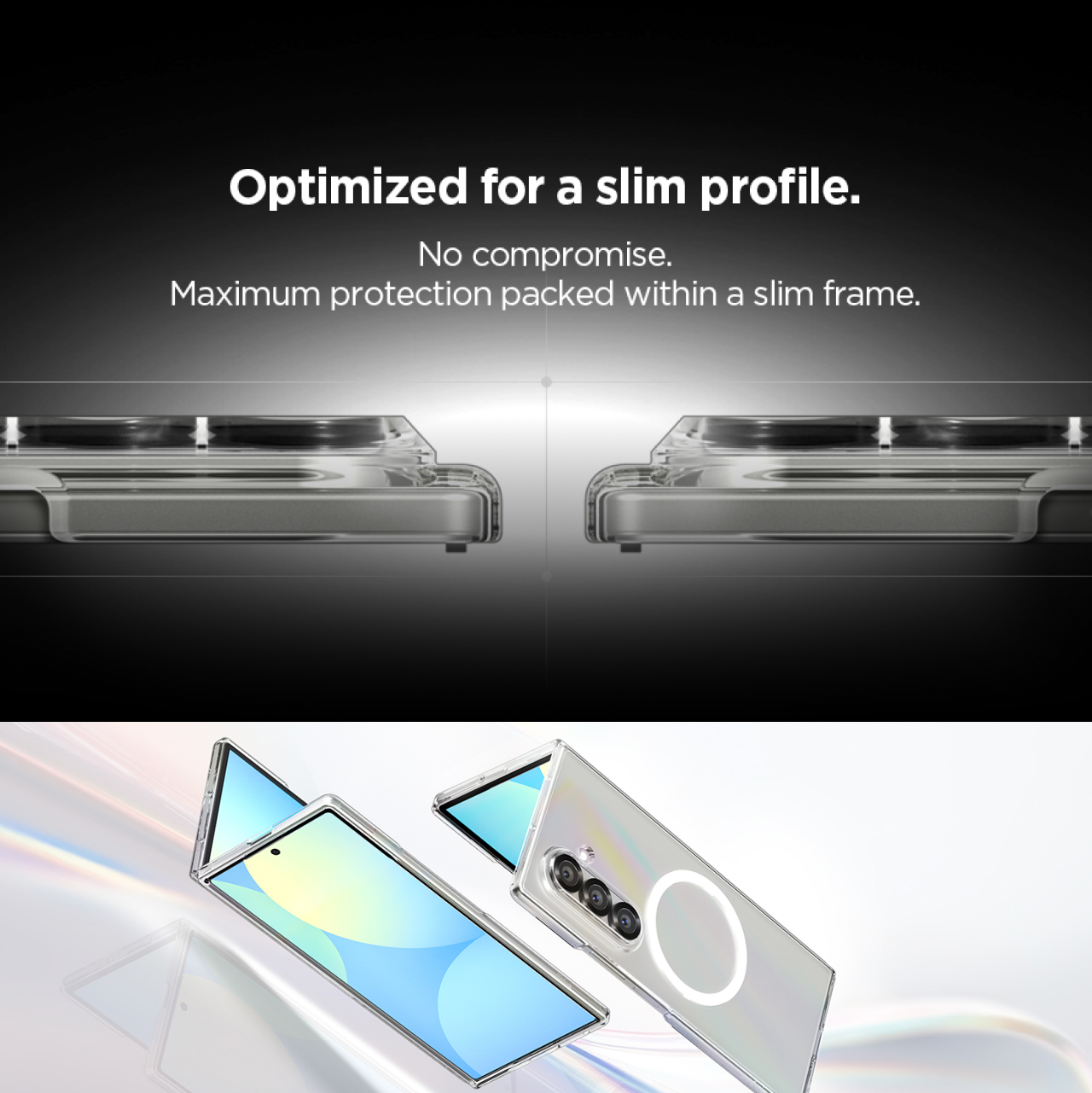 Spigen Galaxy Z Fold 7 Case Air Skin MagFit - Clear White ACS09545
