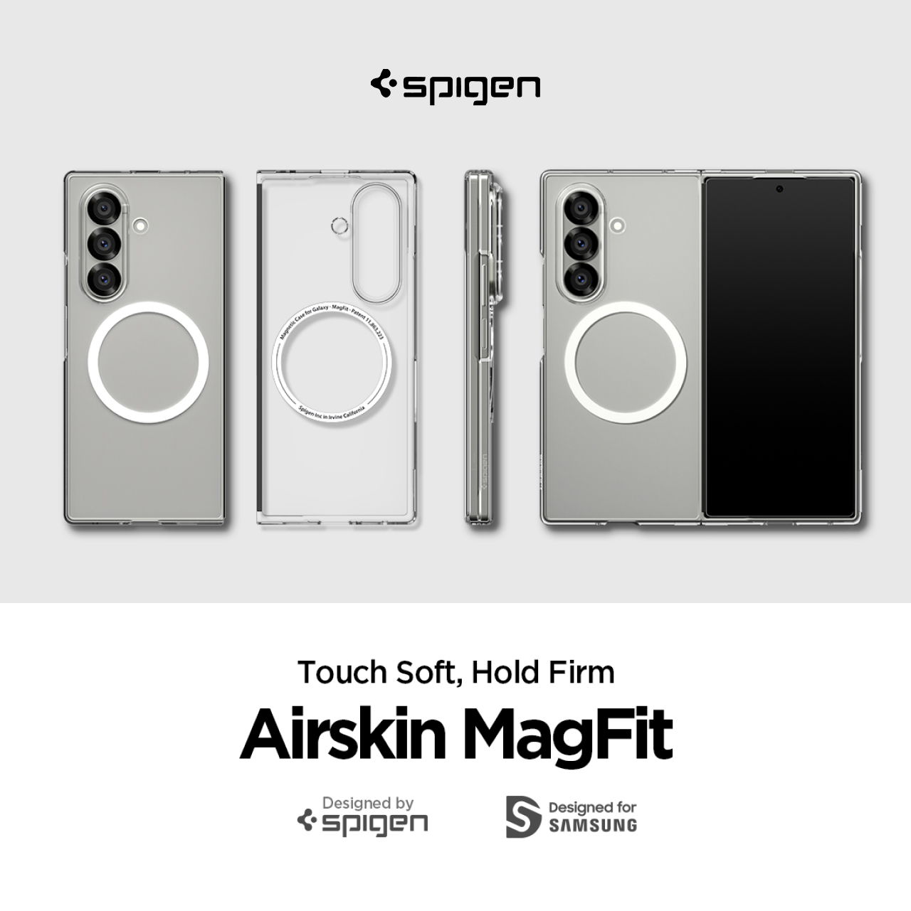 Spigen Galaxy Z Fold 7 Case Air Skin MagFit - Clear White ACS09545
