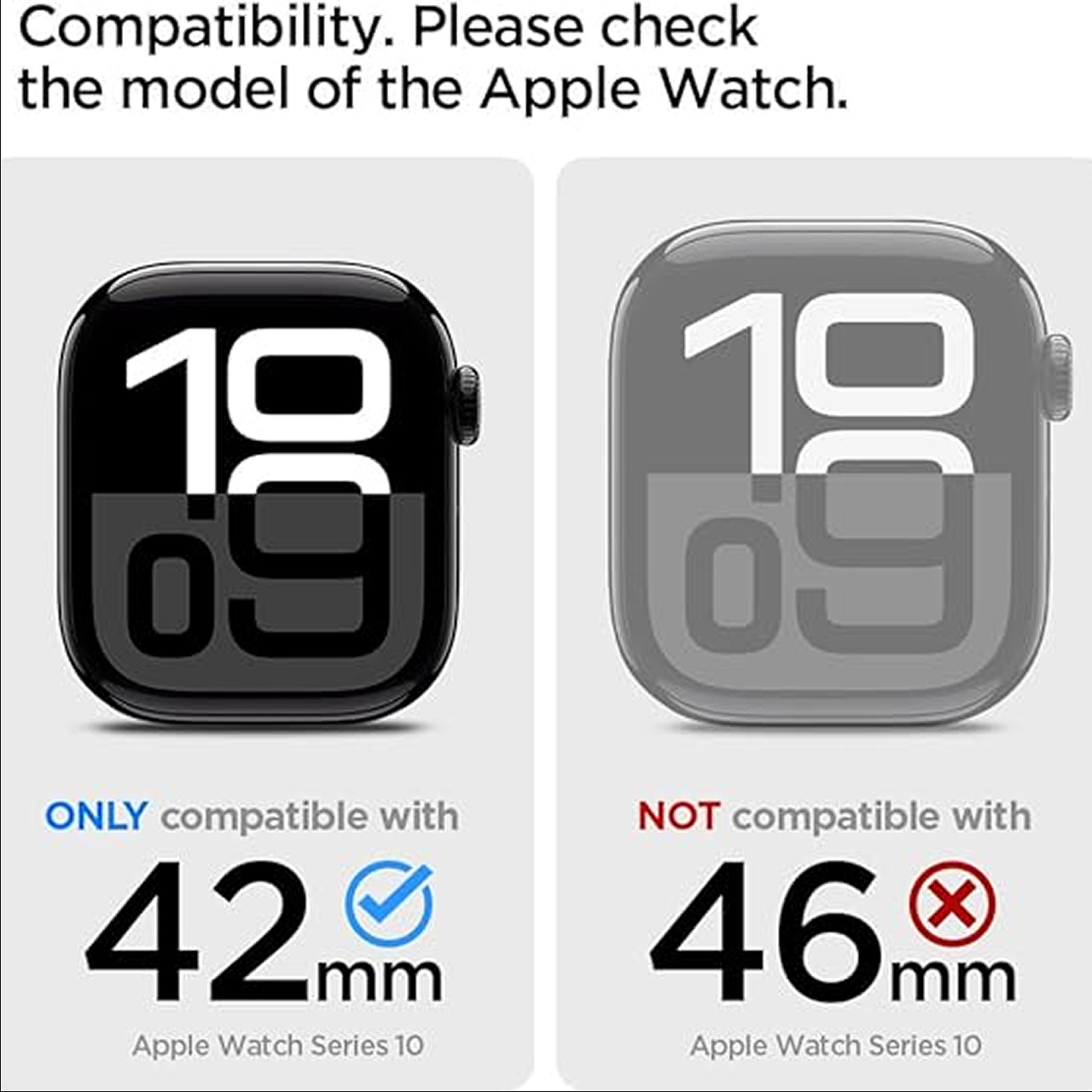 Spigen Apple Watch 46mm (Series 11/ 10) Case Strap Liquid Air Pro - Matte Black ACS09317