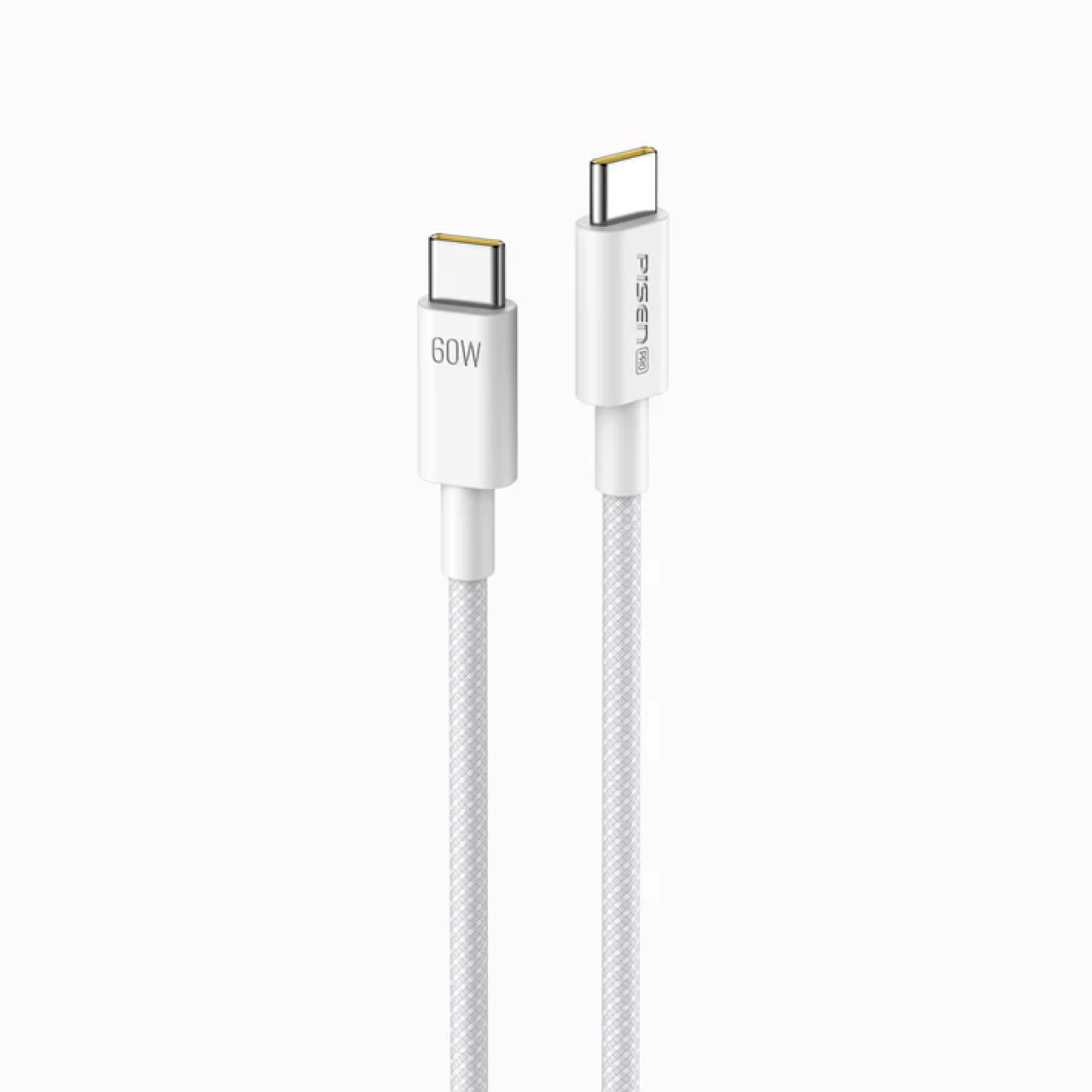 Pisen Kabel Charger USB C - USB C 60W Vivid Braided 1m - Gray CC11-1000