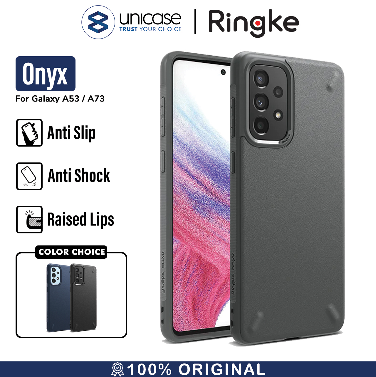 Case Samsung Galaxy A53 / A73 Ringke Onyx TPU Flexible Softcase Casing