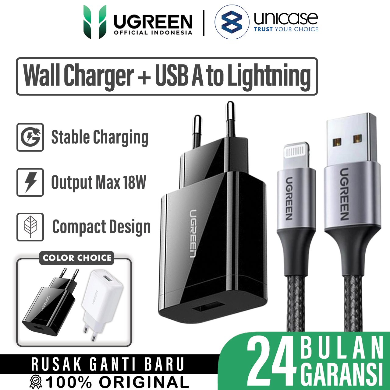 UGREEN CD122 7273+ Cable A to Lightning 1m US199