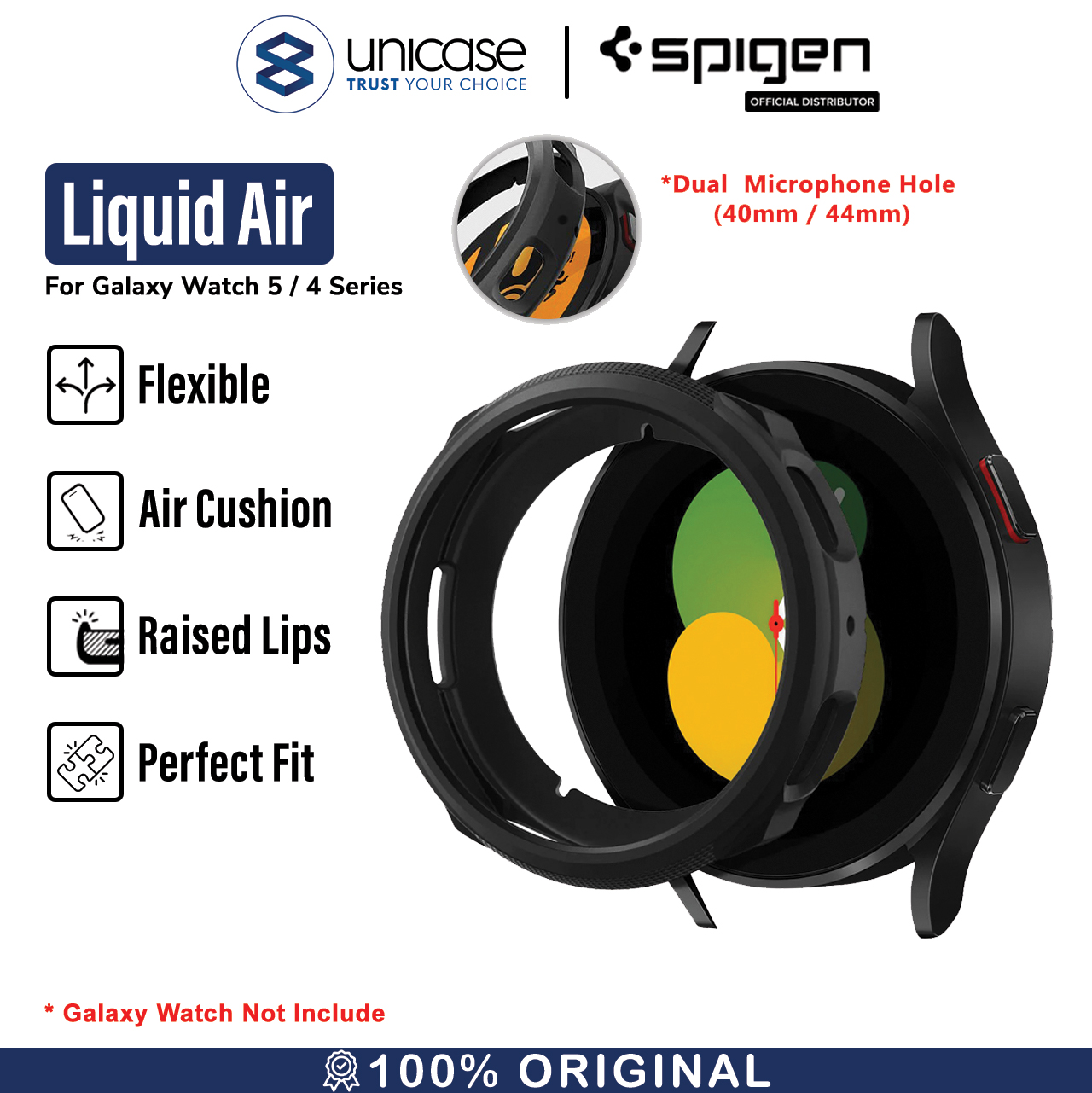 Case Galaxy Watch 5 Pro/4 40/44/45mm Spigen Liquid Air TPU Soft Casing